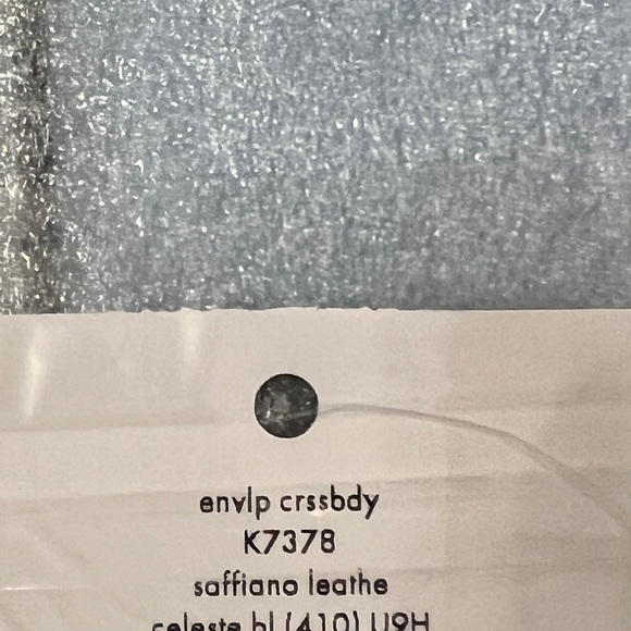 NWT Kate Spade Sadie Envelope Crossbody Celeste Blue Saffiano Leather NEW - Picture 6 of 6